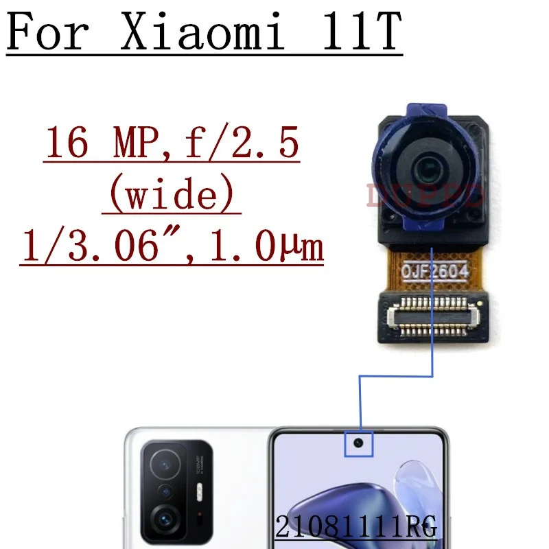 Front Camera For Xiaomi Mi11 Mi 11 11i 11X 11T Pro Lite Ultra Small Frontal Selfie Facing Cameras Module Flex Cable