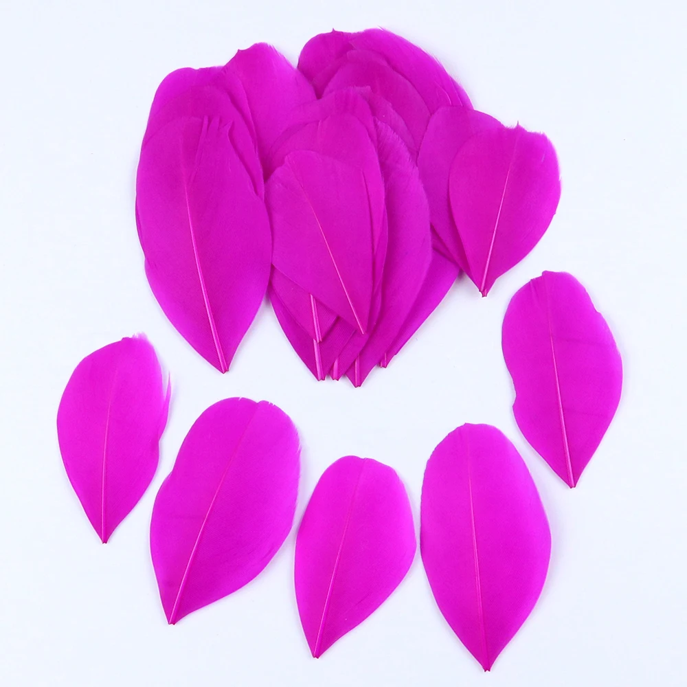 50pcs Floating Head Feathers Natural Goose Feather  DIY Wedding Jewelry Decoration 22 Colors Plumes Craft Decoration Material