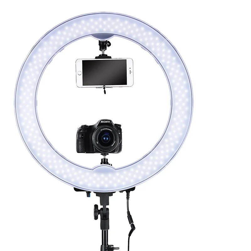 

New Arrival FOSOTO RL-18B 55W 5500K DimmableRing Light With Stand & Battery Slot For Camera Photo Video Phone