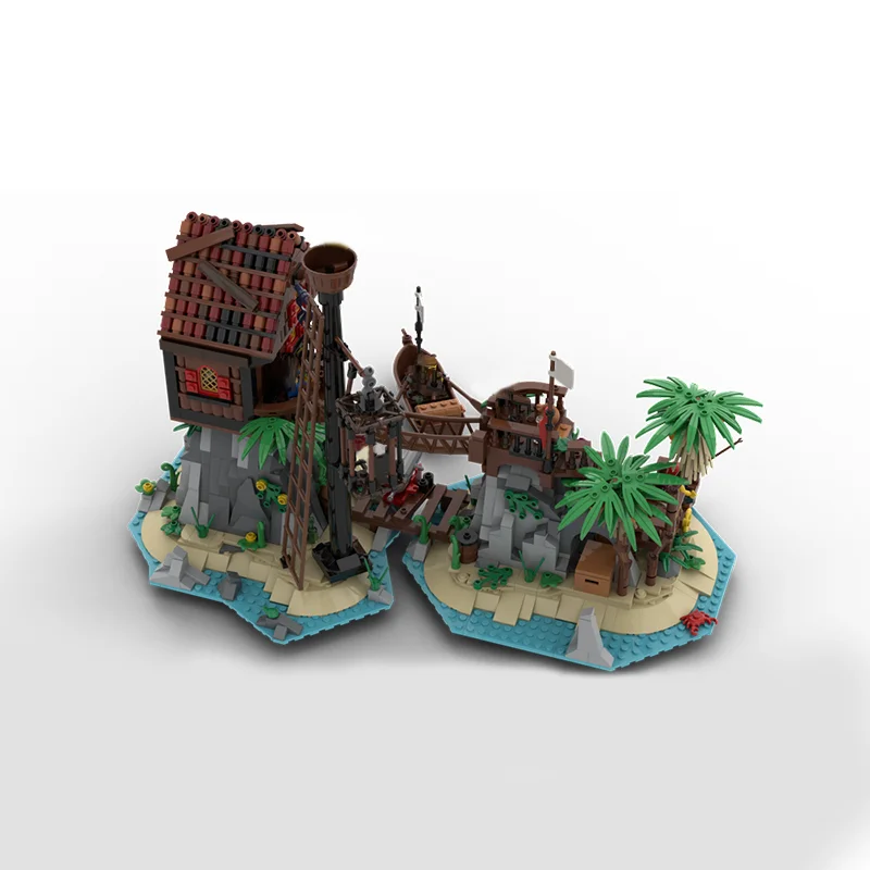 1383 ELEMENTÓW MOC Pirat 6270 Zakazana Wyspa Remake Modularny Model Klocki Konstrukcyjne Kreatywne Zabawki Prezent dla Dzieci Edukacyjne