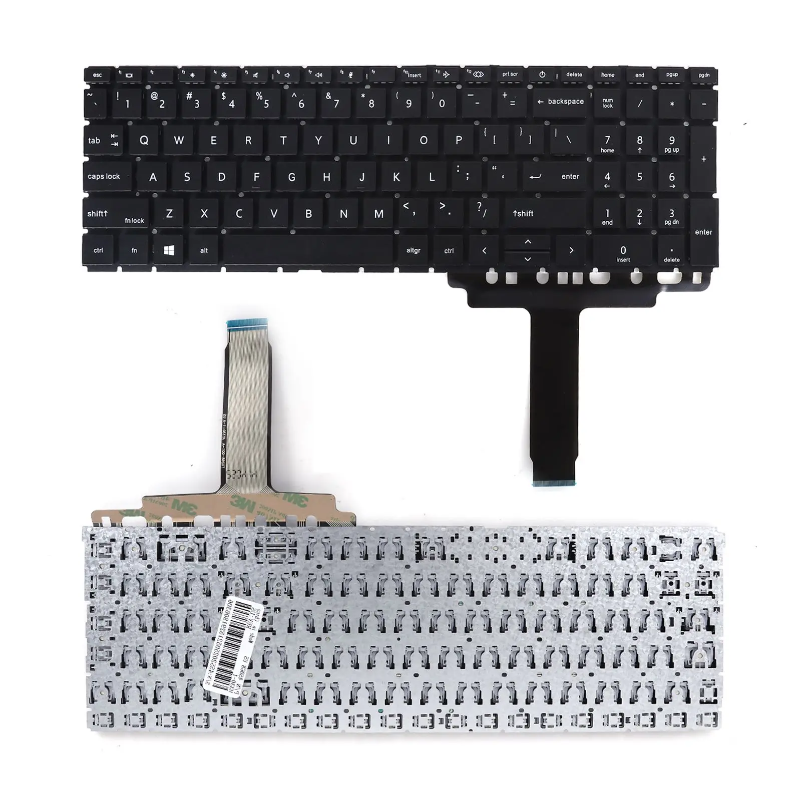 US Laptop Keyboard for HP Probook 450 G8 450 G9 450 G10, 455 G8 455 G9 455 G10 650 G8 Black withput Frame