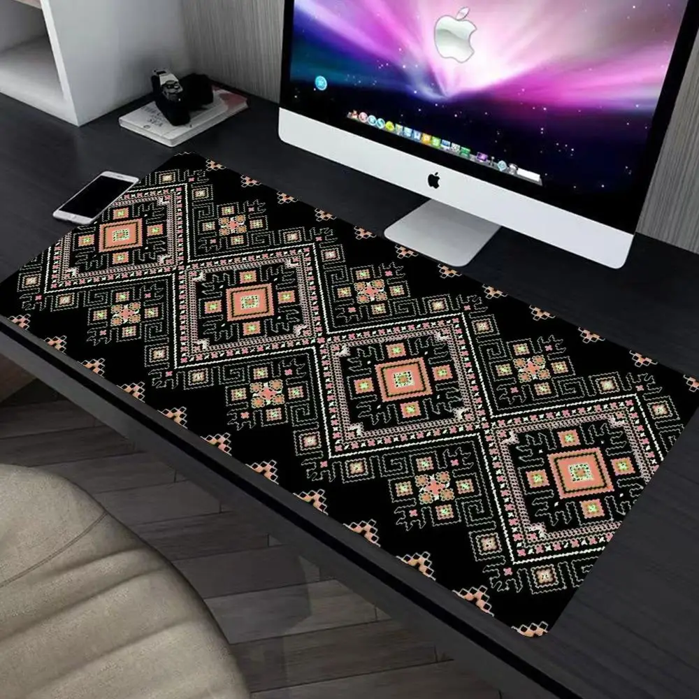 

Ethnic style natural Mouse Pad large keyboard mouse desk pad non-slip rubber gaming mouse pad laptop mouse carpet