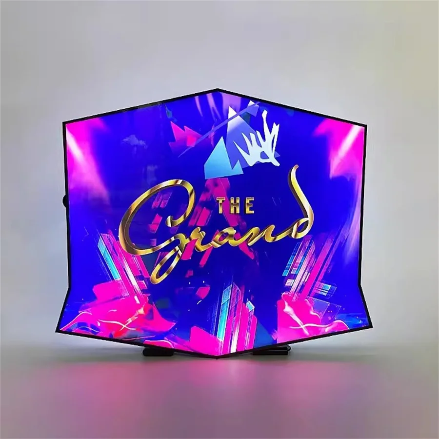 Custom Happy Birthday Nightclub LED Marquee Message Board Sign Bottle Presenter VIP Service with 2 Sets Interchangeable Letters