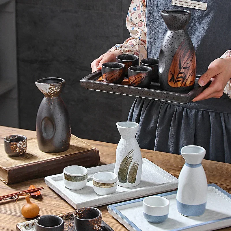 Japanisches Sake-Set, kreativer kommerzieller Izakaya-Sake-Spender, Barware, Haushalt, Küche, Vintage-Keramik, Shochu-Wasserkocher, Teetassen