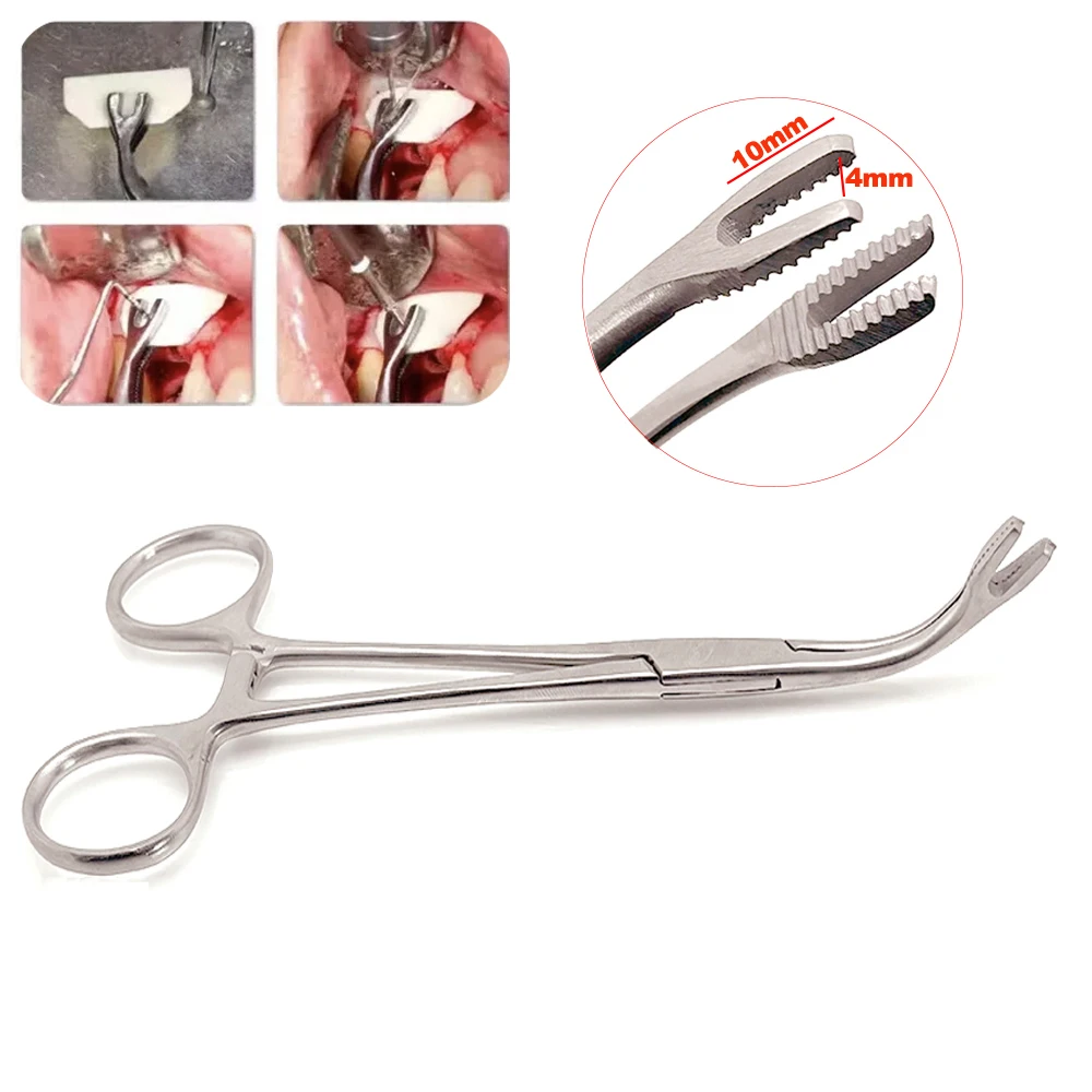 

Dental Bone Graft Forceps Bone Fragment Gripper Surgical Pliers for Bone Fixation Manipulation Implant Surgery Tool