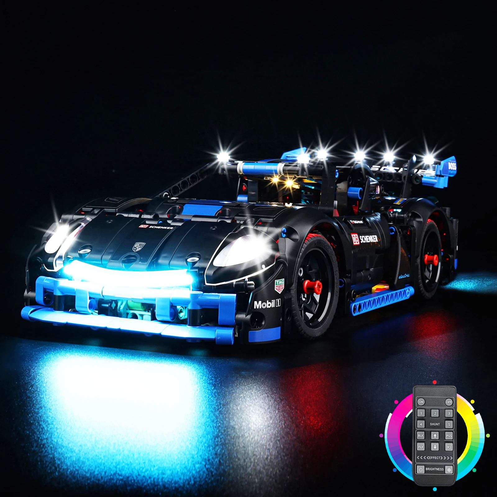 LED-Beleuchtungsset ohne Modellbausatz, passend für LEGO Porsche GT4 E Performance Rennwagen 42176 Bausteine
