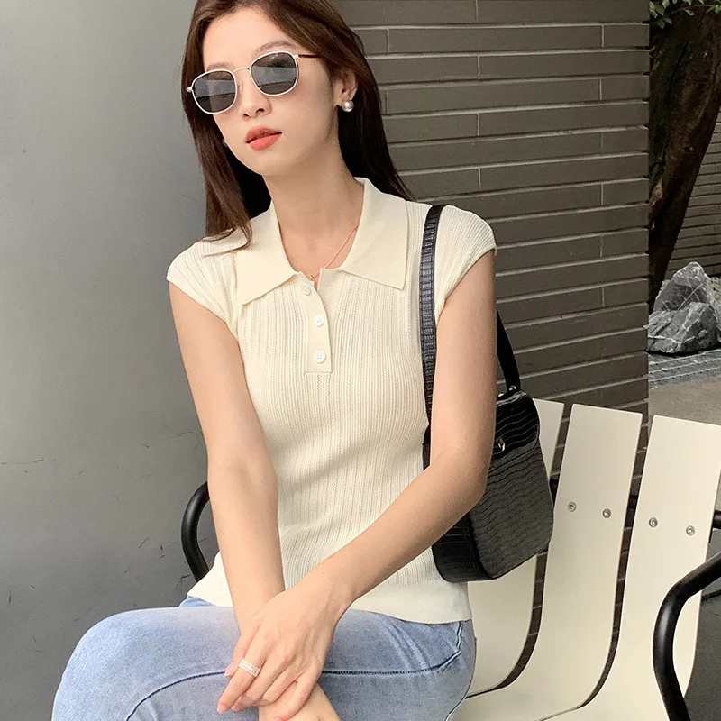 Viscose Breathable Women Old Money Style High Quality Top 2024 Summer Outfit Casual Top Women Clothes