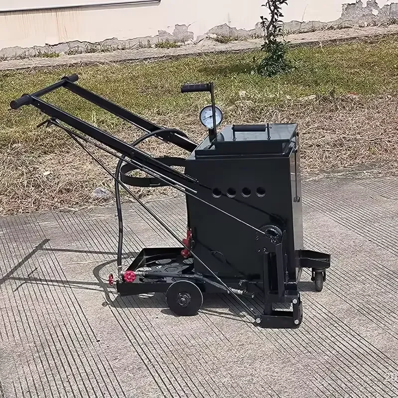 Hand Push Small Asphalt Crack Sealant Heating Cart for Road Pavement Repair Process