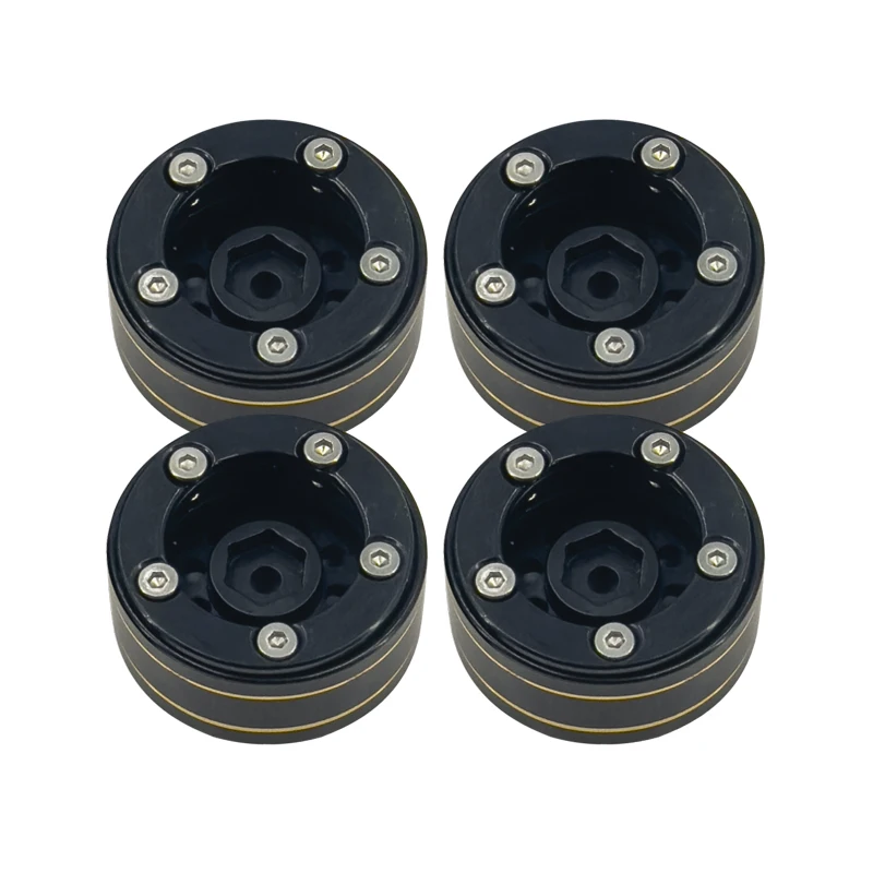 Axial Scx24 Wheel Hub Rims Beadlock  Gladiator Upgrades Parts brass Metal For 90081 C10 1/18 TRX4m 1/24 Rc Car Accessories