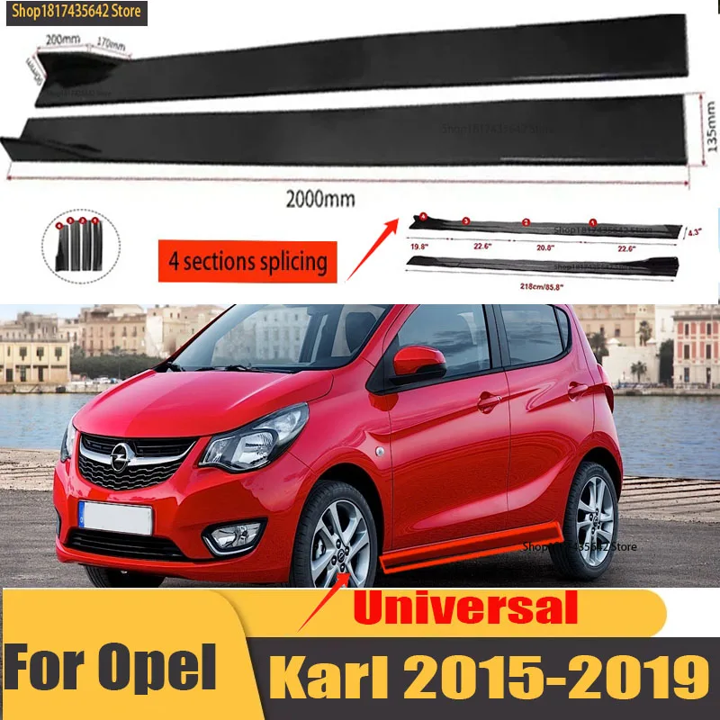 

Universal Car Side Skirt 8 Pcs 2.2m Winglet Splitters Lip Side Spoiler For Opel Tigra A Omega B Facelift For Chevrolet Celta