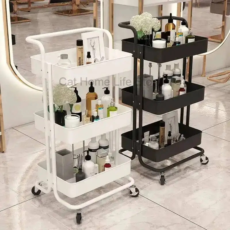 

Medical Cosmetic Lashes Beauty Salon Trolley Cart Beauty Rolling Makeup Trolley Bar Storage Carrito Movil Furniture ZT50ST