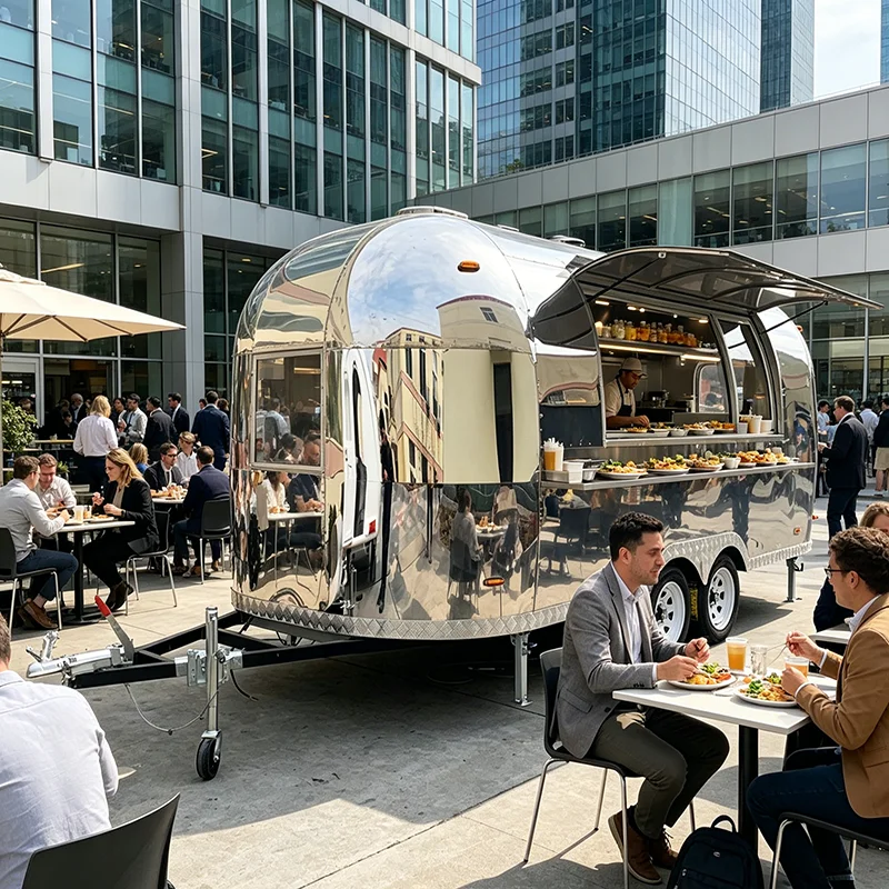 

Customized Mobile Fried Chicken Food Truck Trailer Concession Cart For Fast Food Snack Street Vending Catering Business For Sale
