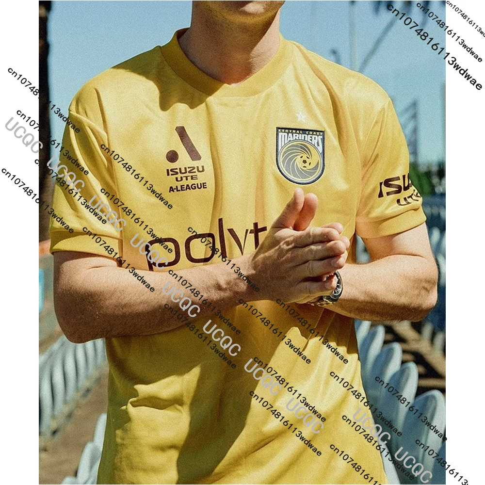 

Австралия 25/26 Новый суперфутбольный трикотаж Центрального побережья Быстросохнущие футбольные футболки с 3D принтом Мужские спортивные тренировочные майки