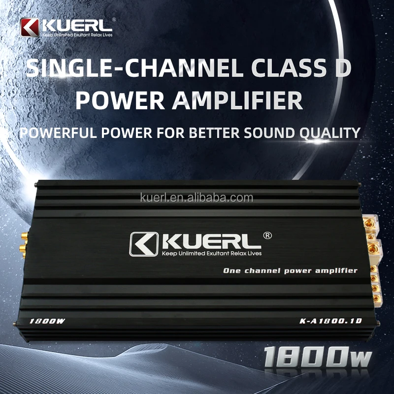 Hot New Aluminium Material 12V 1800W High Power Class D Monoblock Digital Car Audio Amplifier