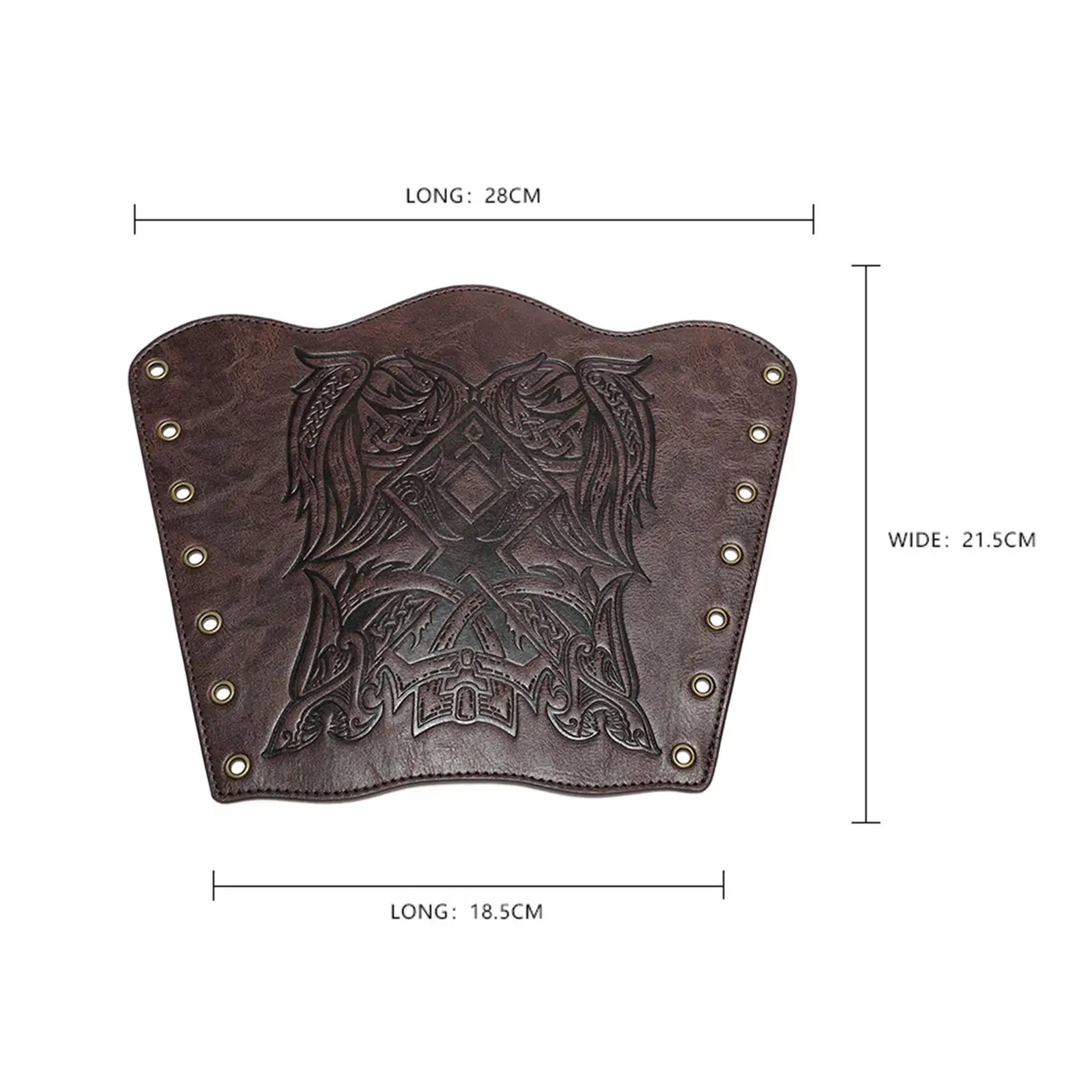 ปลอกแขนปรับได้ หนัง PU สายรัดข้อมือสำหรับงานแฟนซี สไตล์ยุคกลาง สำหรับเต้นไลน์แดนซ์ ฮาโลวีน คอสเพลย์