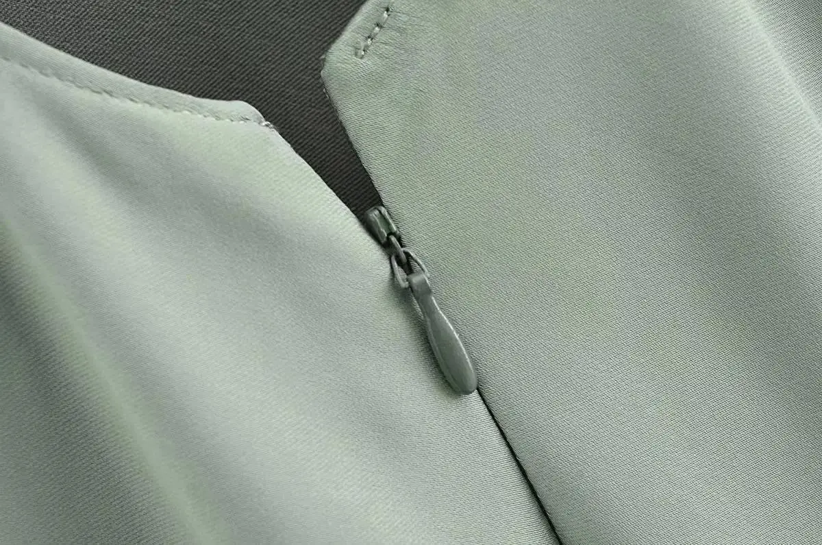 Summer Backless Camisole Dress Women Green Slim Midi Party Dresses