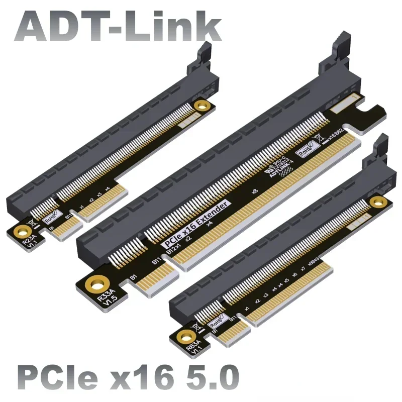 PCI-E 5.0 x16 x8 Riser Card PCI E Extender Slot Protector PCB Extended Board PCIe 16x 4x Graphics Video Card GPU Expansion 1U 2U