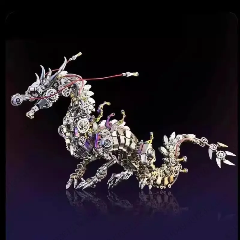 Difficult Metal Assembly Model Huge Precision Machinery Tiger Dragon Rabbit Building Block Assembly Model