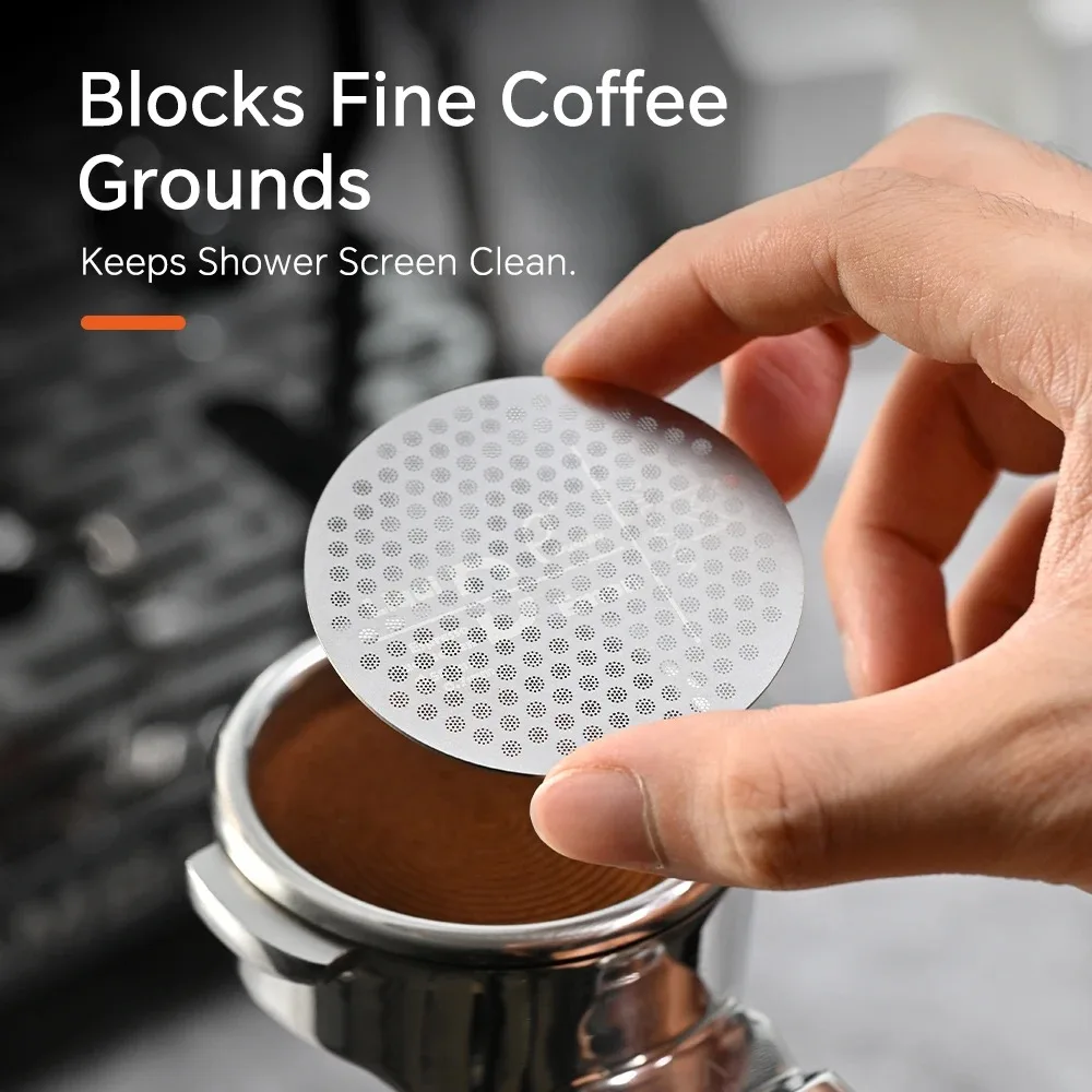 MUVNA Coffee Puck Screen Espresso Screen Filter Reusable Coffee Filter for 51mm 54mm 58mm Portafilter Basket Accessories Barista