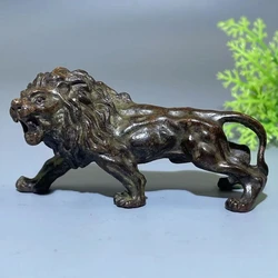 Little Fairy/Antique Bronze Lion Creative Home Garden Ornaments Miniature Statue Ornaments Animal Decoration Tea Pet Crafts Gift
