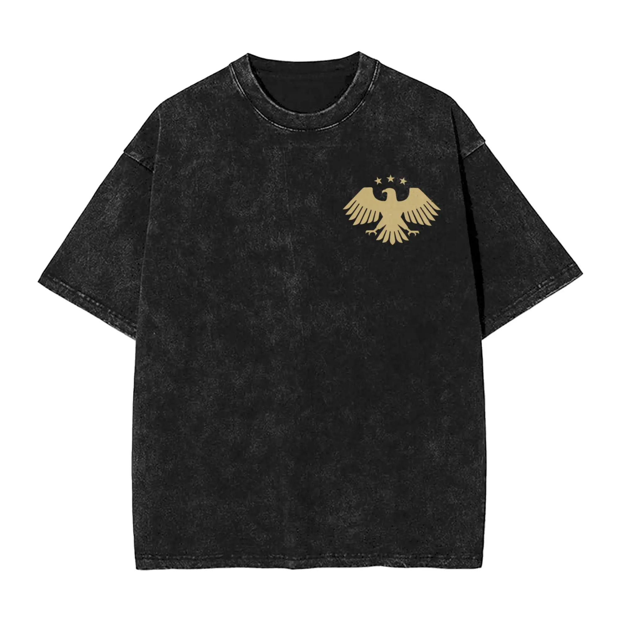 

Eagle of Syria 2025 Symbol Men T Shirt Washed Casual Tee Shirt Short Sleeve Crewneck T-Shirts Cotton Plus Size Clothes