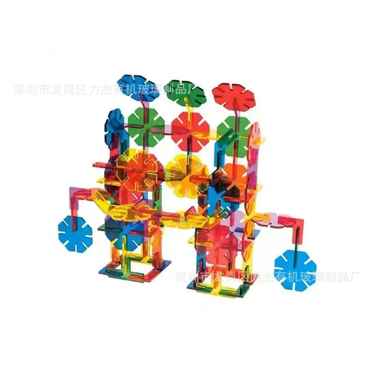 Acrylic Color Jigsaw Geometric Creative Combination Translucent Shooting Props Can Assemble Irregular Jigsaw