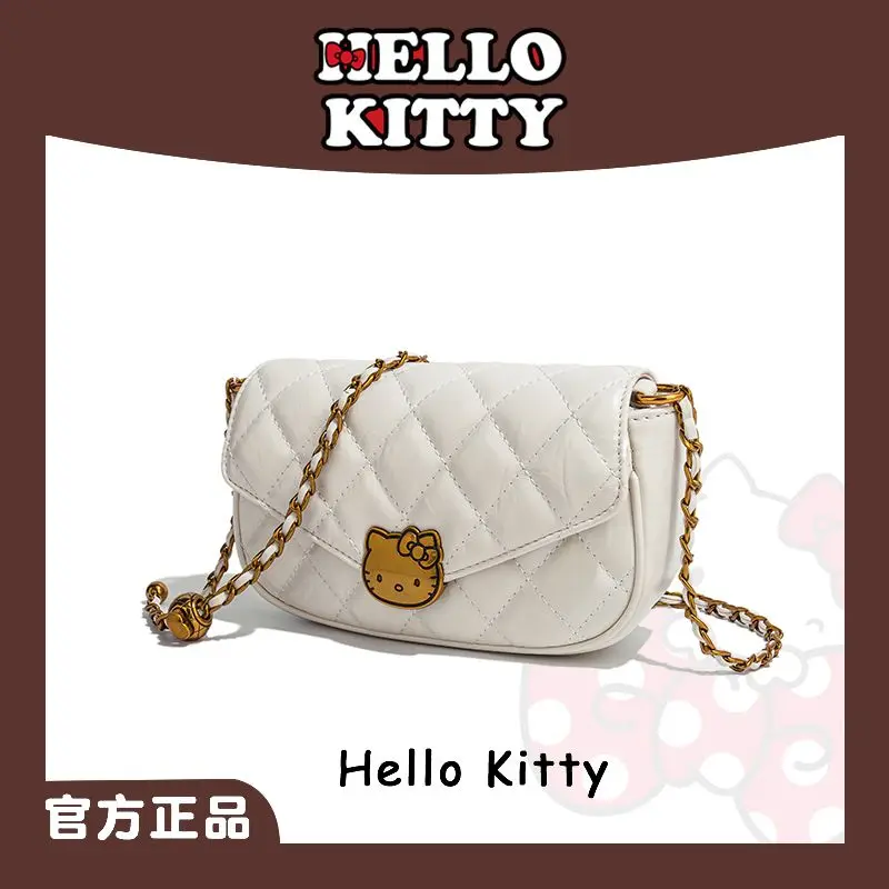 Kawaii Sanrio Hello Kitty Women's Shoulder Bag Fashion Cartoon Personalized Underarm Bag Versatile Diagonal Cross Bag Gifts