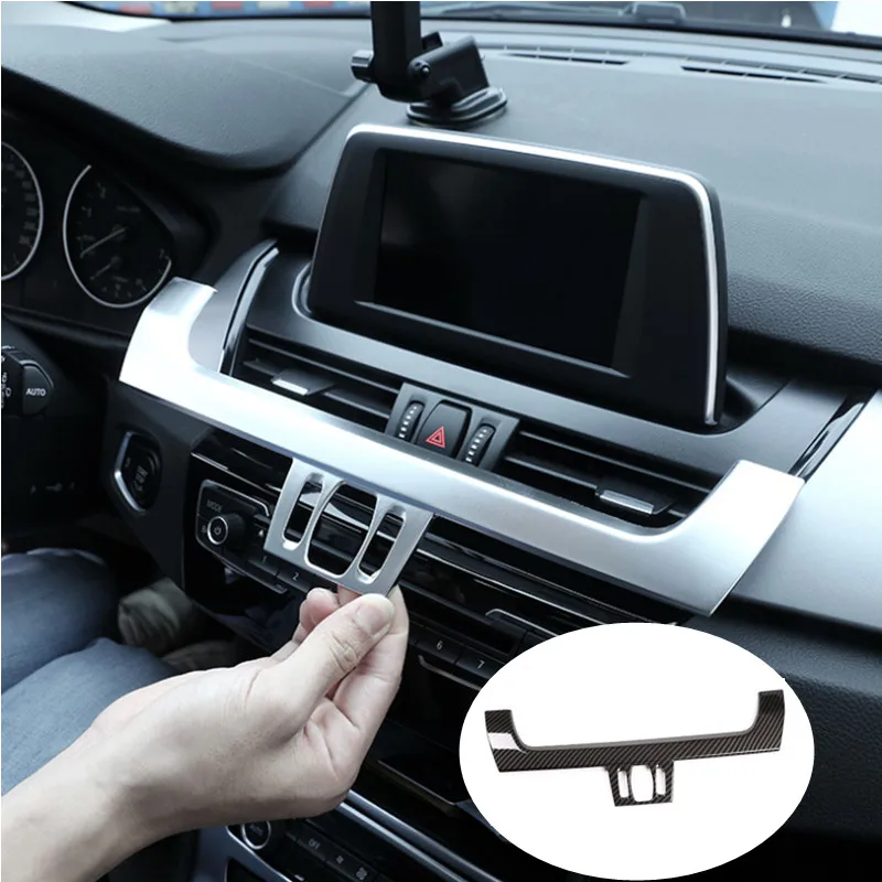 For BMW 2 Series Gran Tourer F45 F46 218i 2014-2018 ABS Car Styling Navigation Display Panel Trim Cover Sticker Auto Accessories