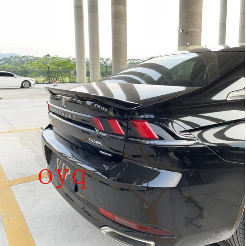 For Peugeot 508 2019 2020 high quality ABS Plastic Unpainted Color Rear Spoiler Wing Trunk Lid Cover Car Styling