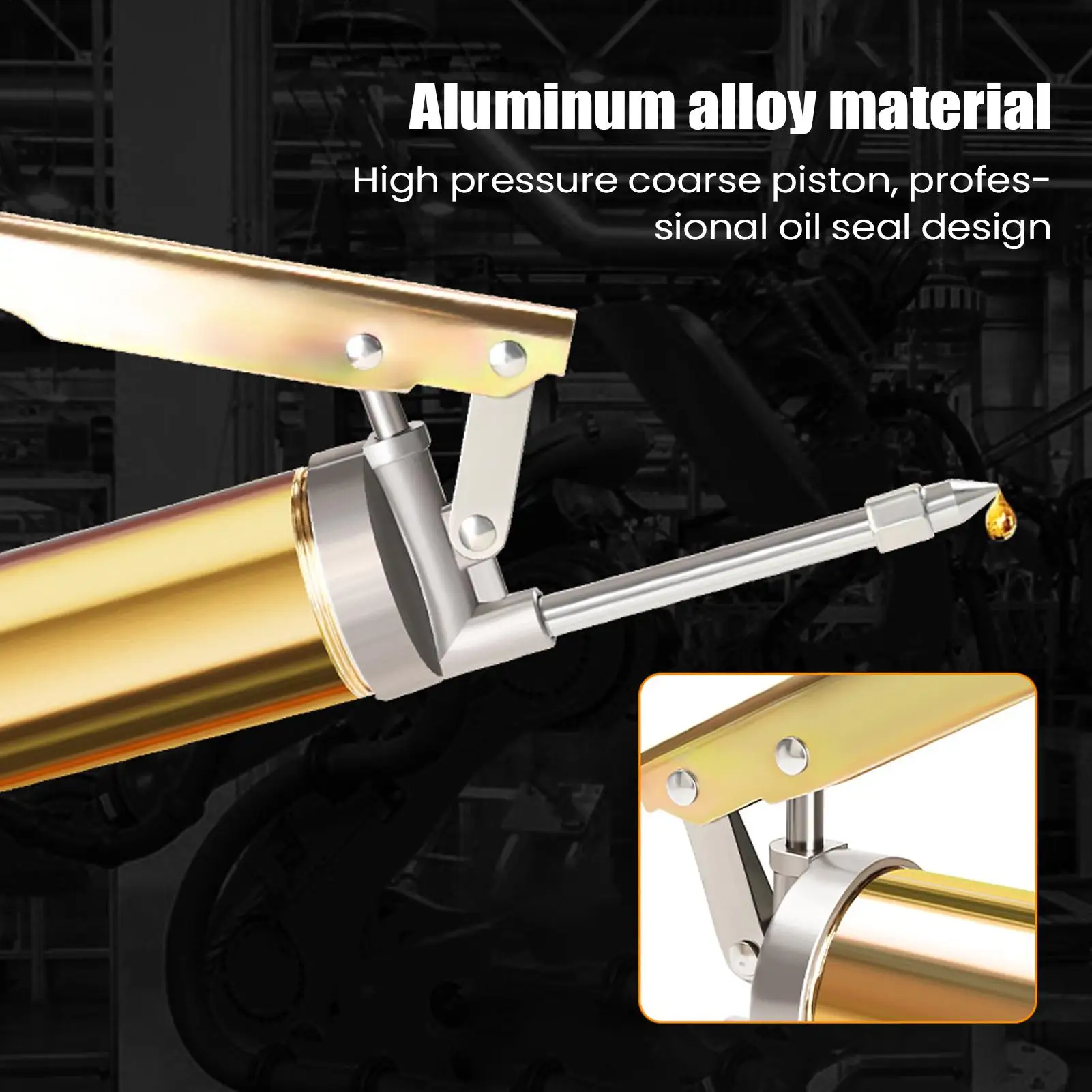 Lubrificatore manuale Tubo flessibile di grande capacità Strumento ad alta pressione Levigatrice manuale con tubo flessibile per meccanico di riparazione automatica