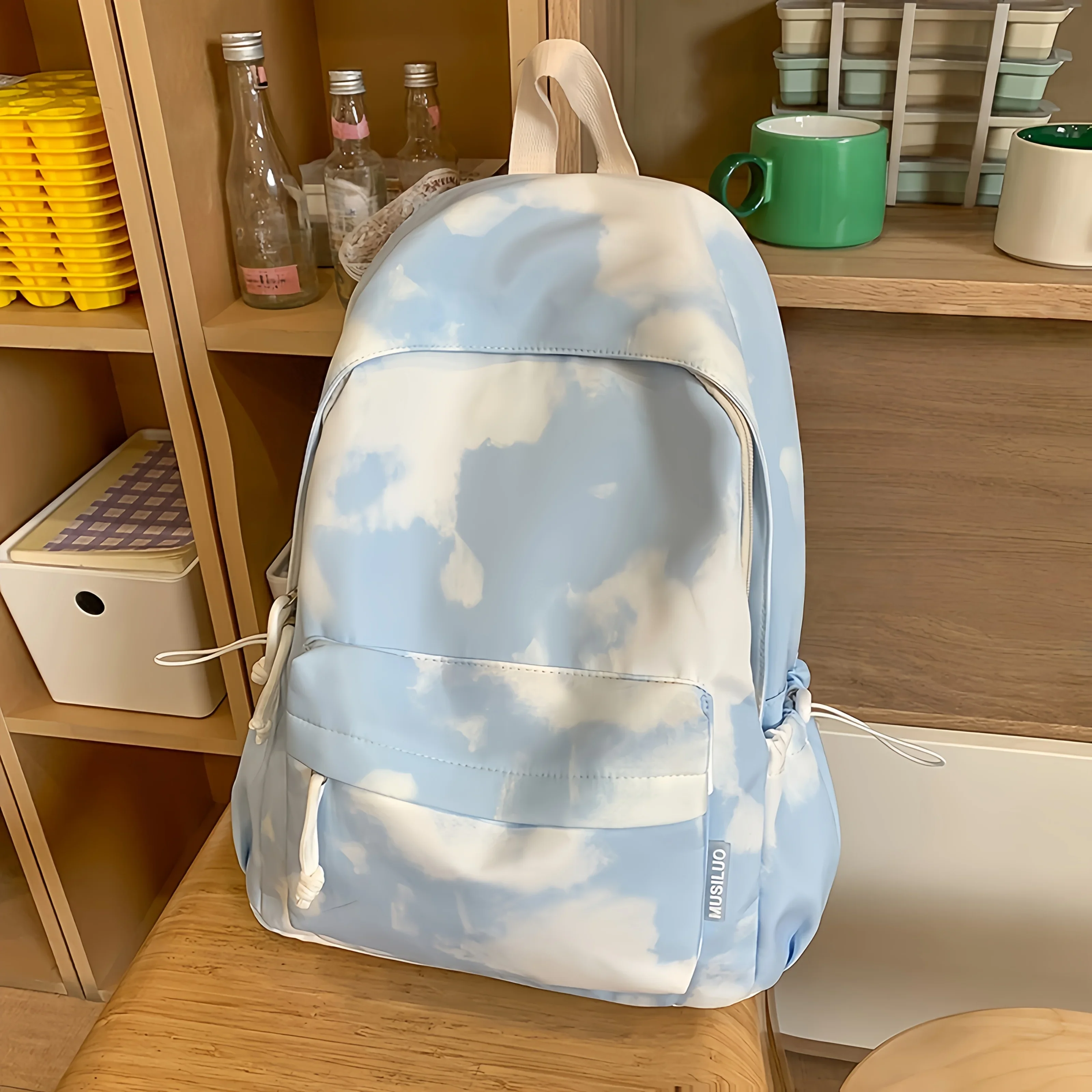 Backpack, Forest-themed High-aesthetic Printed School Bag, Casual Fashion Backpack, for Teenager