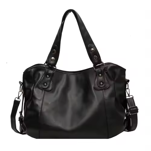 Women's Large Capacity Shoulder Casual Tote Bag Laptop Roomy Handbag Soft Leather Crossbody Business Black Big Bag A4 Sac A Main - Image 7