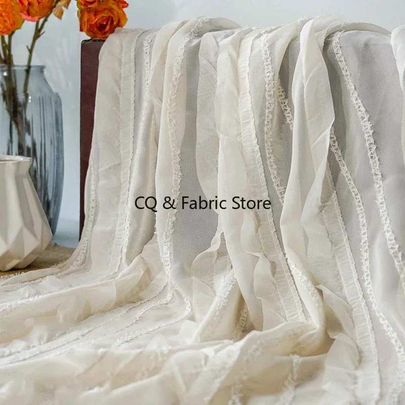 

Мягкая кружевная тюлевая ткань с грибком на весну и лето, свадебное платье, женская одежда, дизайнерская ткань на метр