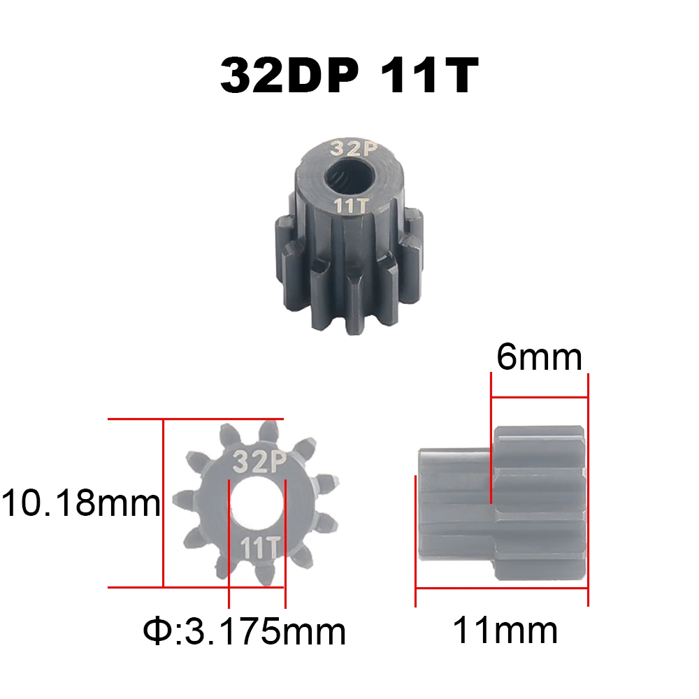 PYFORE モーターギア 32P 0.8 メートル 3.175 ミリメートル開口 10T - 24T 1/10 1/8 RC モデルカーバギートラッククローラーアクセサリー