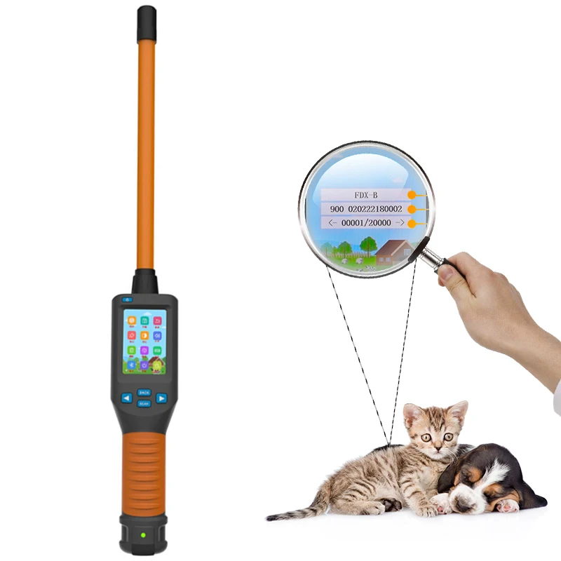 Pet Microchip Scanner 134.2KHz / 125KHz Bluetooth Animal Reader for Dog Cat Fish