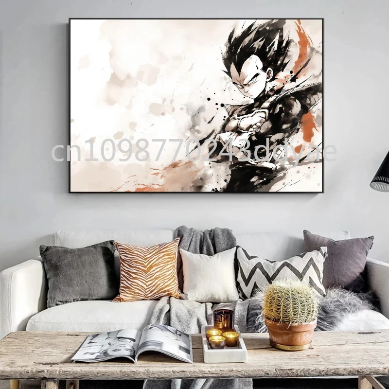 

Japanese Anime Retro Dragon Pearl Poster Wukong Vegeta Piccolo Friza Printing Canvas Printing Home Art Mural Children's Gifts