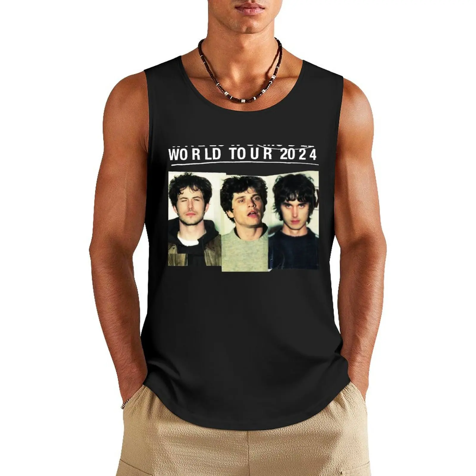 

Wallows Model World Tour 2024 Tank Top Sportswear for men sleeveless Men's t-shirts T-shirt male summer clothes for men
