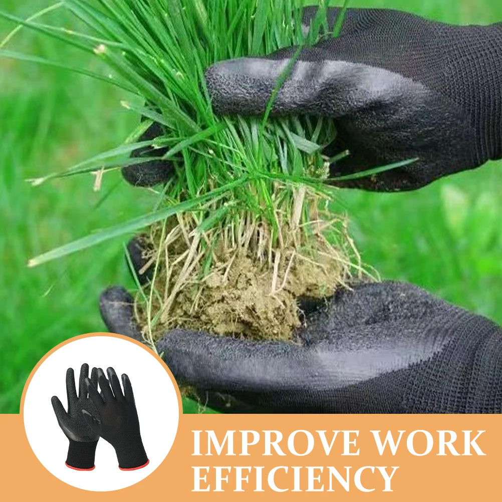 Kisangel, 1 пара черных эмульсионных садовых перчаток для уборки аквариума, строительных и практических работ, защитная обработка