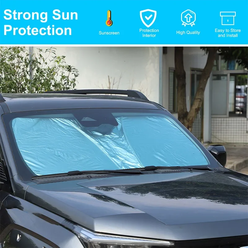 

Silver Tape Car Front Windshield Sunshade Sun Protection Visor Sunshade Interior Accessories For Great Wall Tank 400 2023-2025
