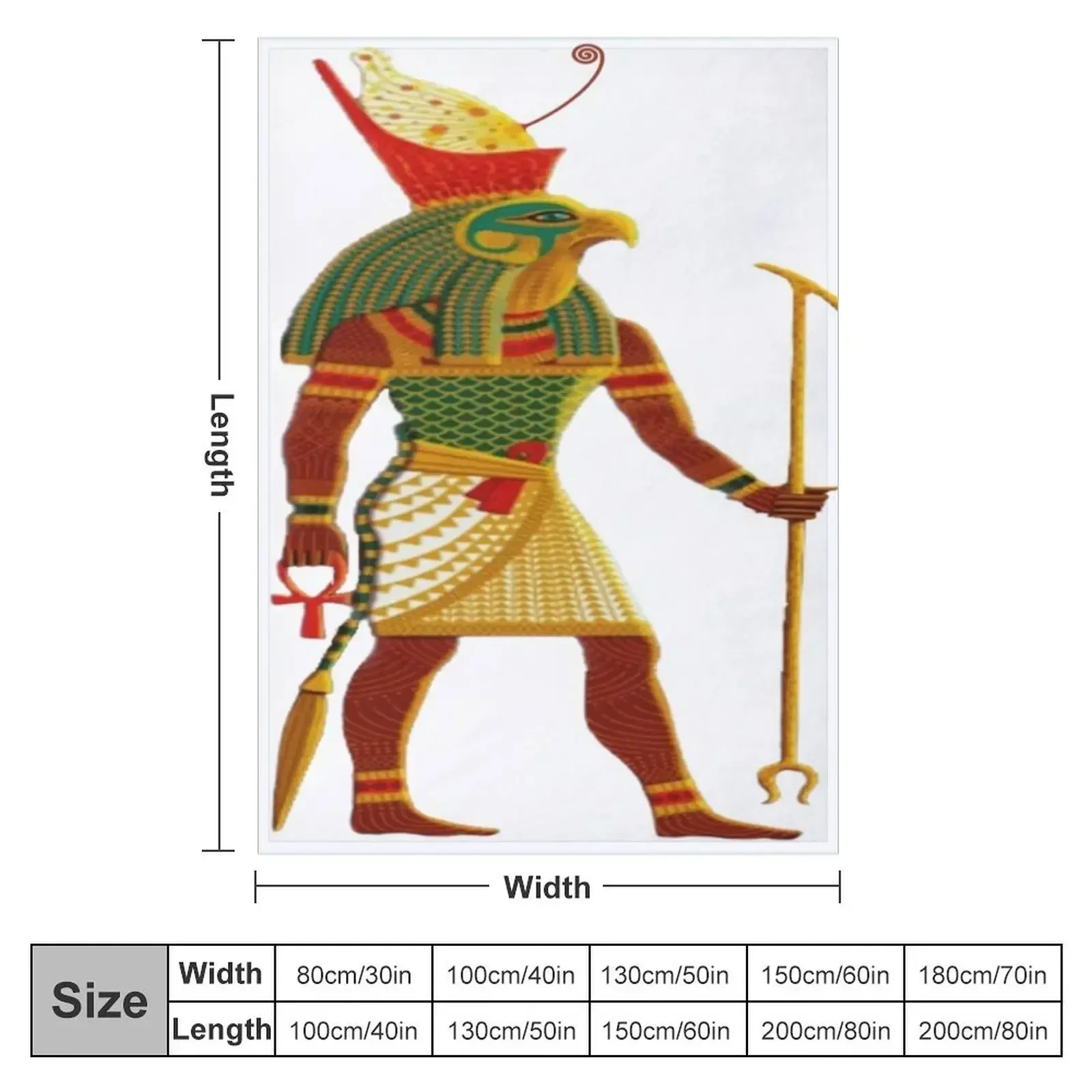 Horus wearing Upper and Lower Egypt Double crown Pschent Throw Blanket Weighted manga Decorative Sofas Luxury St Blankets