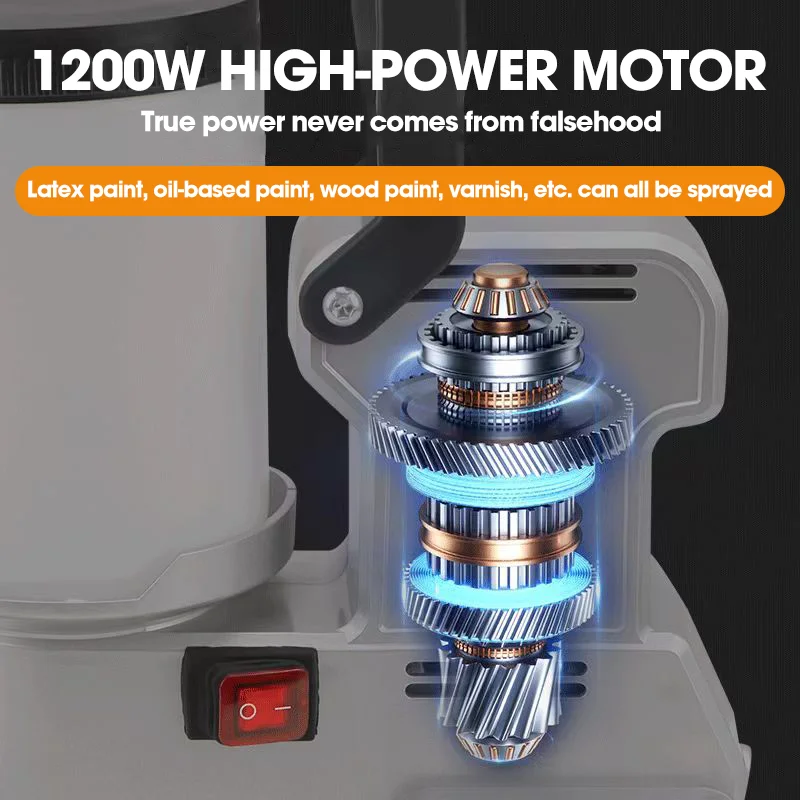 Multifunctional 1200W Airless Paint Sprayer Machine 2L Small Portable Electric Spray Gun High Power Home Painting