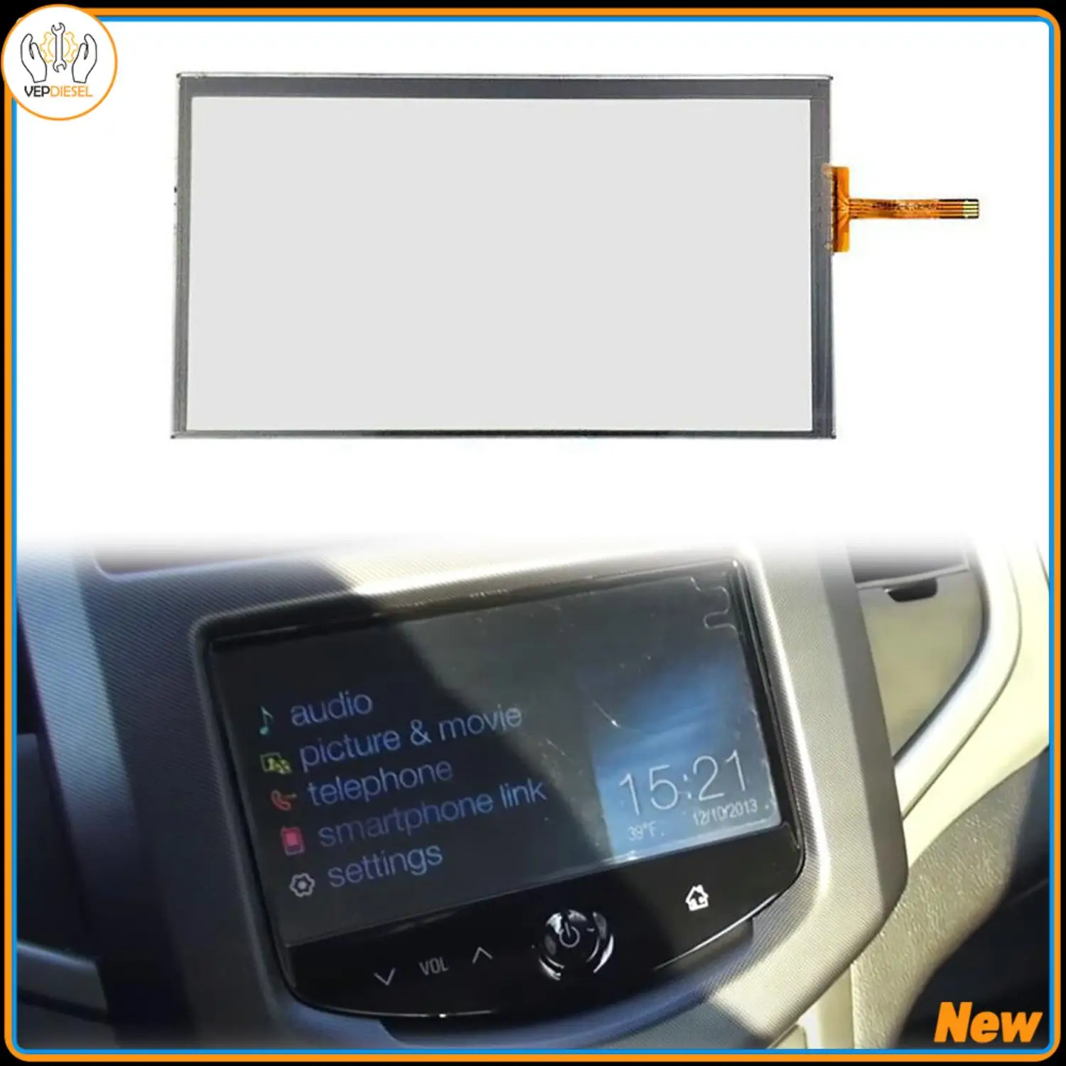 

1 шт., 4-контактный 7-дюймовый радиоэкран с сенсорным экраном LA070WV1(TD)(05) LA070WV1-TD05 для Chevy 2012-2016, автозапчасти Spark Sonic Navigation