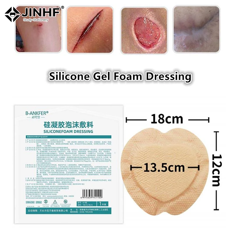 

1 PCS Foam Silicone Dressing With Border Adhesive Sterilized Waterproof Wound Dressing Plaster Bandage Home Travel First Aid