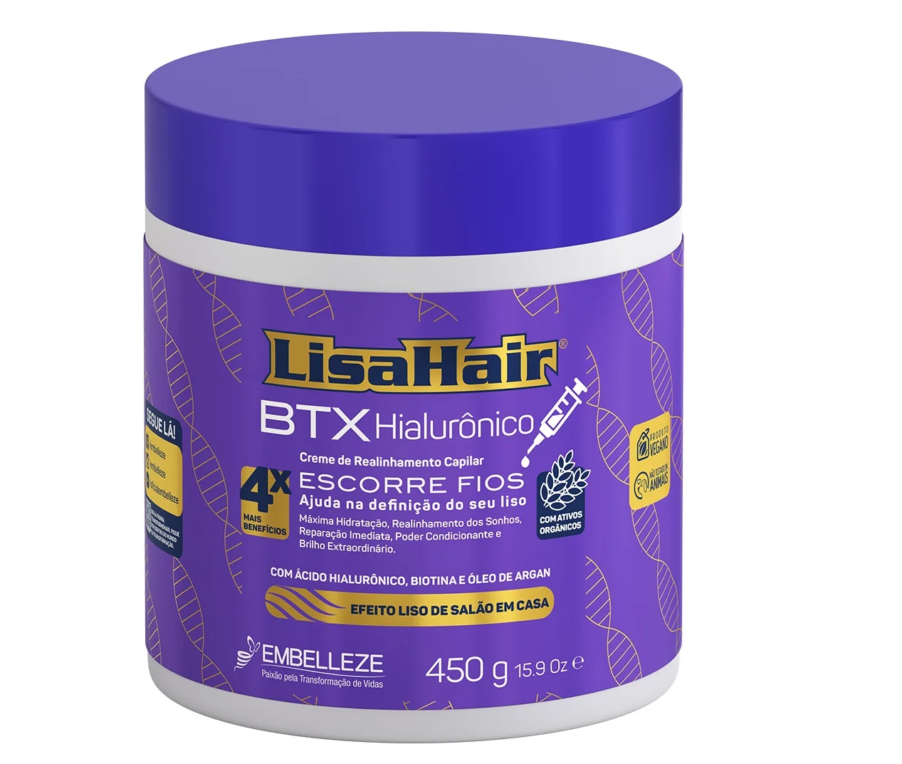 Hyaluronic Botox Lisa Hair Embelleze 450G