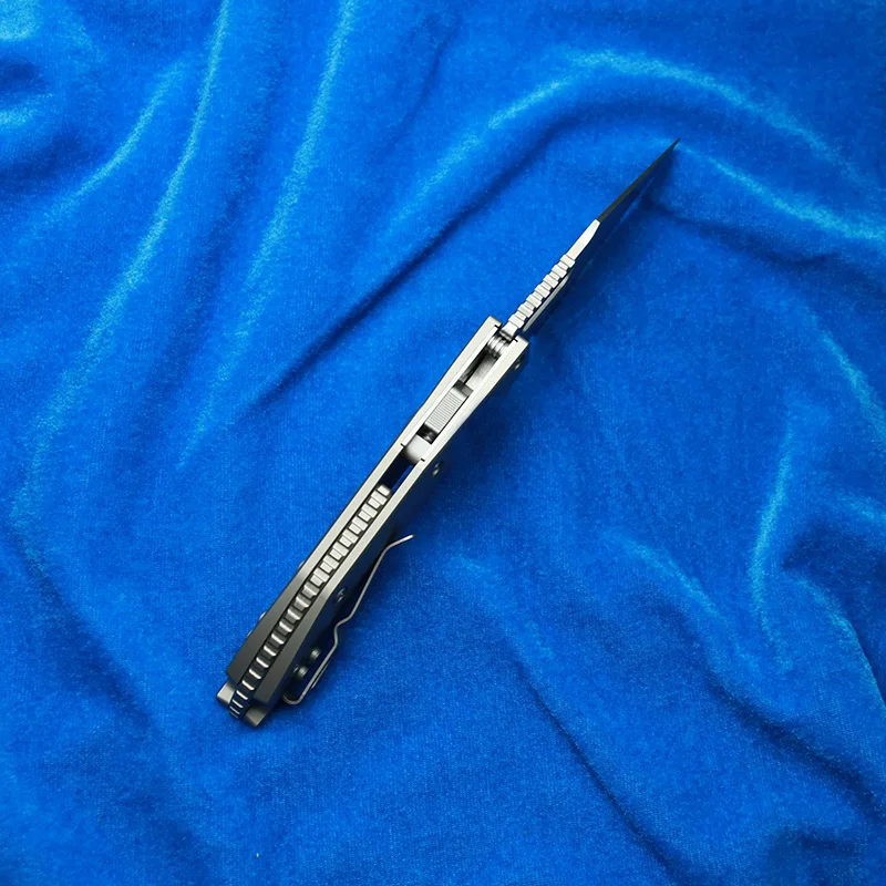 LEMIFSHE  RamL Manual Titanium Handle Ceramics Bearing Mark M390 Blade Hunting Outdoor Fish EDC Tool Folding Camping Knife