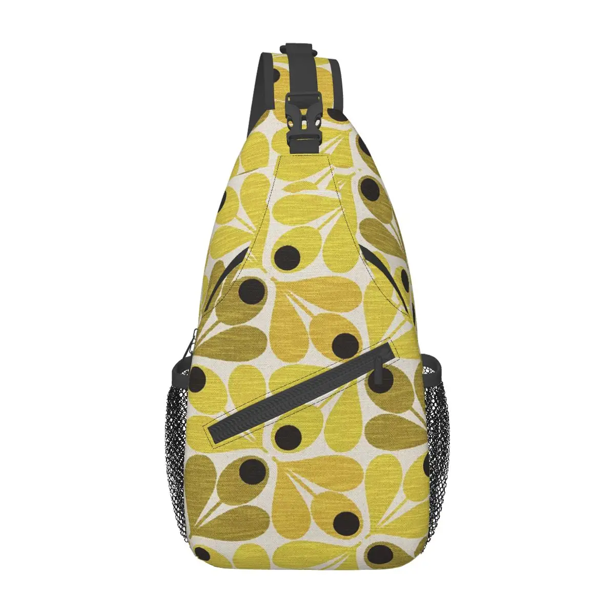 Orla Kiely Sling Bag Peito Crossbody Ombro Sling Mochila Caminhadas Viagem Daypacks Folha Padrão Colorido Pacote