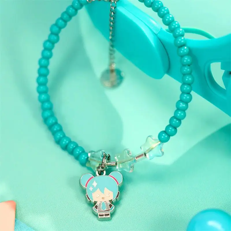 Hatsune Miku Kawaii Anime Koralikowy Łańcuszek na Rękę Słodki Stylowy Dodatek Zabawki dla Dziewczynek Modny Urok Prezent