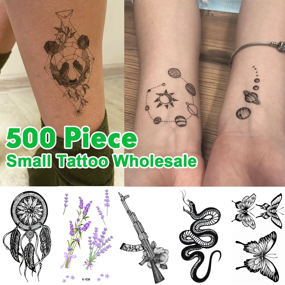 

500 Pieces 1536 Styles Designs Wholesale Small Half Arm Shoulders Tattoo Sticker Leg Waist Temporary Tatoo Body Art