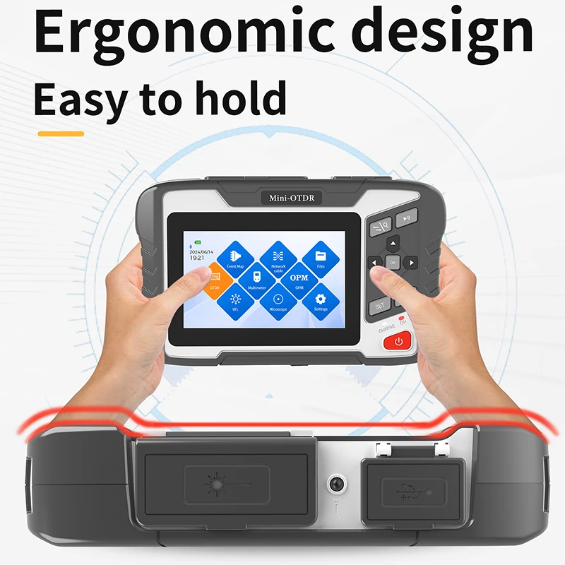 NK4300 OTDR Optical Time Domain Reflectometer 1310 1550 1625 1650nm Active Fiber Live Test with 400x Fiber Inspection Microscope