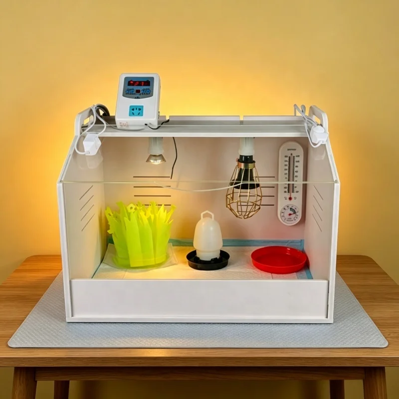 Poultry Brooder Incubator Box, Constant Temperature Rearing Container for Chicks, Quails, Ducks, Geese and Reptiles